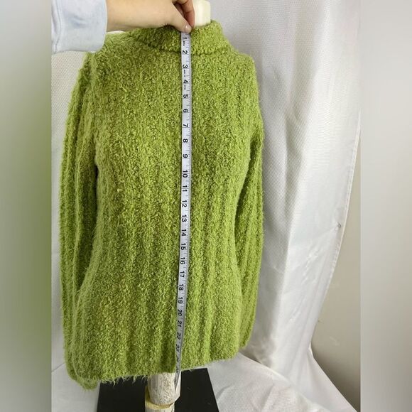 Columbia Womens Turtleneck Fuzzy Knit Sweater Green Size Medium - Picture 9 of 14